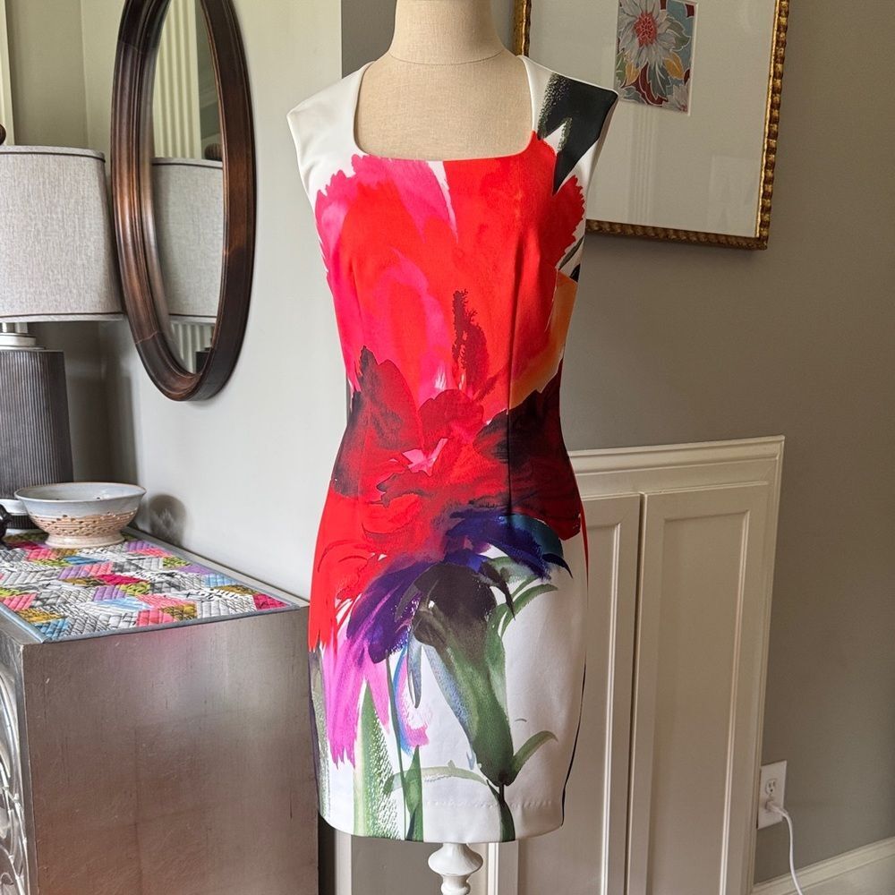 Joseph Ribkoff Floral Mini Sheath Dress